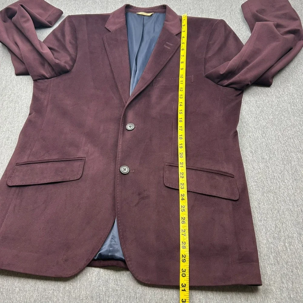 Haggar Two Button Purple Blazer Mens 42R Fall Wedding Double Vented